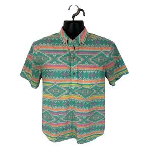 Chubbies Popover Shirt Aztec Multicolor Size Small Lightweight Summer Swim